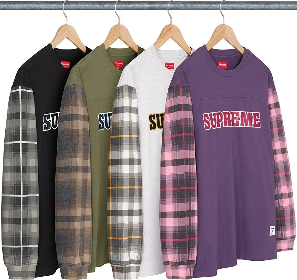 Plaid Sleeve L/S Top